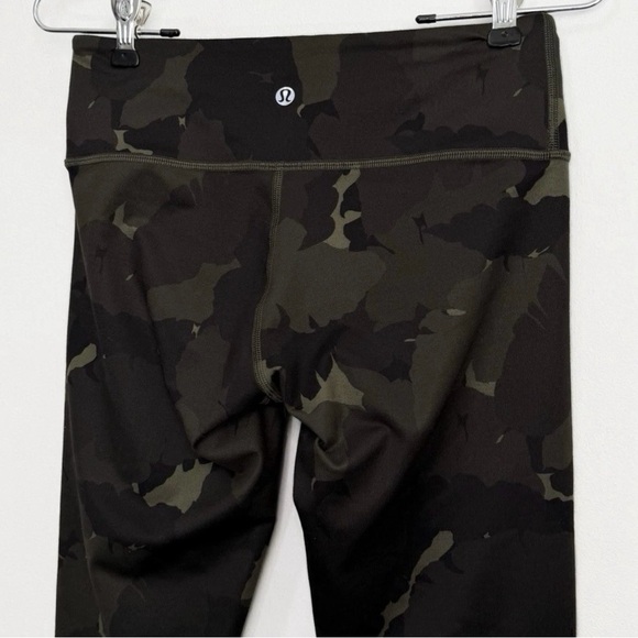 Lululemon Wunder Under Pant *Full-On Luon, Palm Party Fatigue Green Black sz 6 - Picture 4 of 5